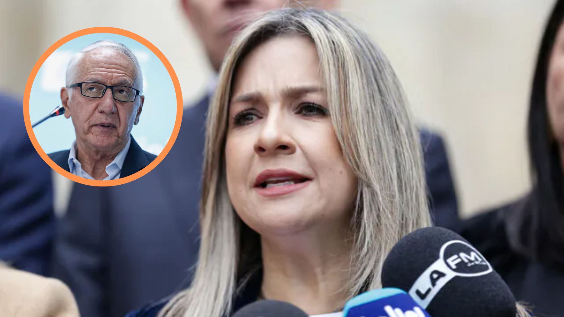 Vicky Dávila, candidata presidencial e integrante de la Gran Consulta por Colombia; Guillermo Alfonso Jaramillo, ministro de Salud - crédito Colprensa