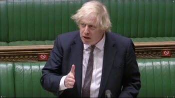 El primer ministro Boris Johnson