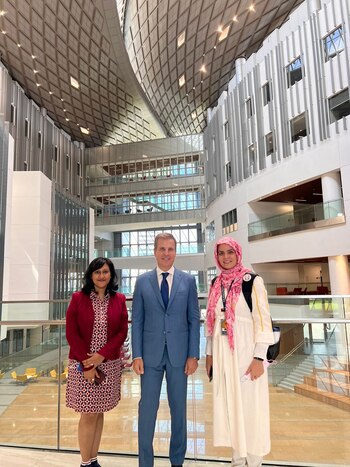 Redrado y dos asistentes a