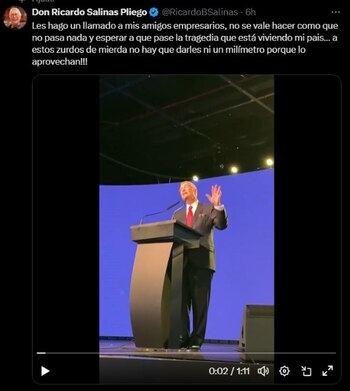 Salinas Pliego hizo un llamado