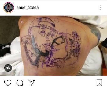 Anuel AA mostró el tatuaje