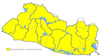 El sistema se mueve lento cerca de Centroamérica y empuja humedad desde el Pacífico. Se esperan los mayores acumulados entre el 8 y el 11, con foco en costa, montañas y la cadena volcánica (Cortesía Protección Civil)