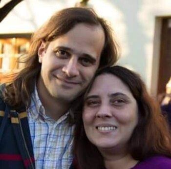 Gonzalo con su pareja, Ximena