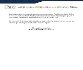 Rtvc indicó que esas planillas fueron usadas dentro del trámite de pago y habrían recibido el aval de los supervisores encargados de comprobar la documentación de cada cuenta de cobro - crédito Rtvc