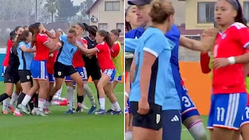 Golpes y patadas: la batalla campal que se desató en un amistoso entre las selecciones femeninas Sub 20 de Chile y Uruguay