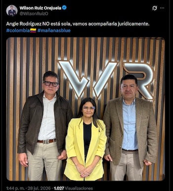 Wilson Ruiz asumirá la defensa jurídica de Angie Rodríguez en la denuncia contra el presidente Gustavo Petro - crédito @WilsonRuizO / X