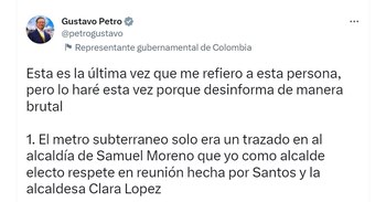 Gustavo Petro se despacha contra
