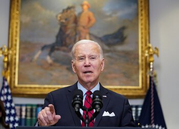 U.S. President Joe Biden speaks