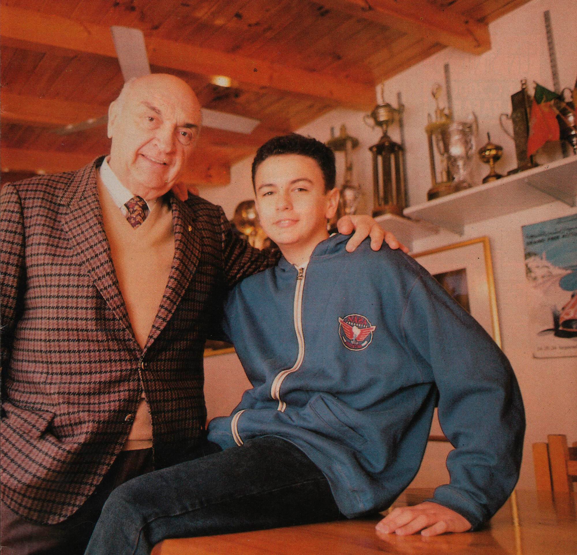 Con un adolescente Esteban Tuero, de 15 años en ese momento (Archivo CORSA).