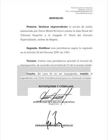 El alto tribunal señaló en su decisión que el recurso carece de sustento jurídico - crédito Corte Suprema de Justicia