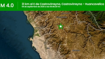 Sismo de magnitud 4,0 en Huancavelica