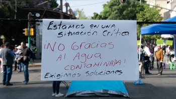 Plantón de vecinos de la