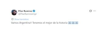 Tuit politicos argentina messi mundial