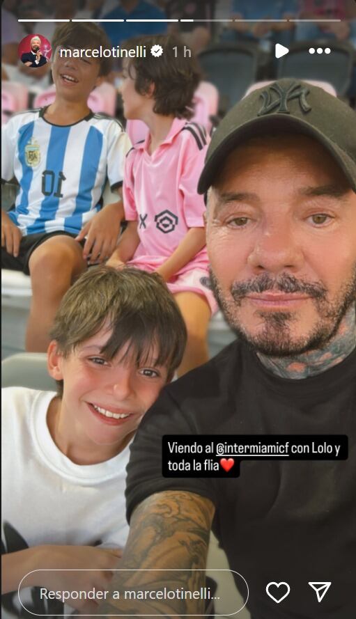 La felicidad de Lolo por estar en la cancha