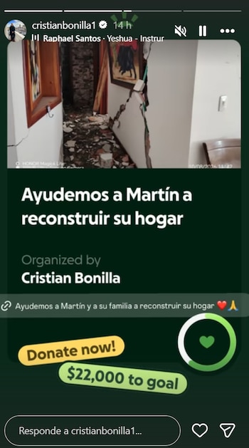 El exportero con paso en Atlético Nacional, Millonarios, La Equidad y proceso en la selección Colombia también publicó un video buscando apoyo económico para recolectar la casa de su familiar-crédito @cristianbonilla1/Instagram