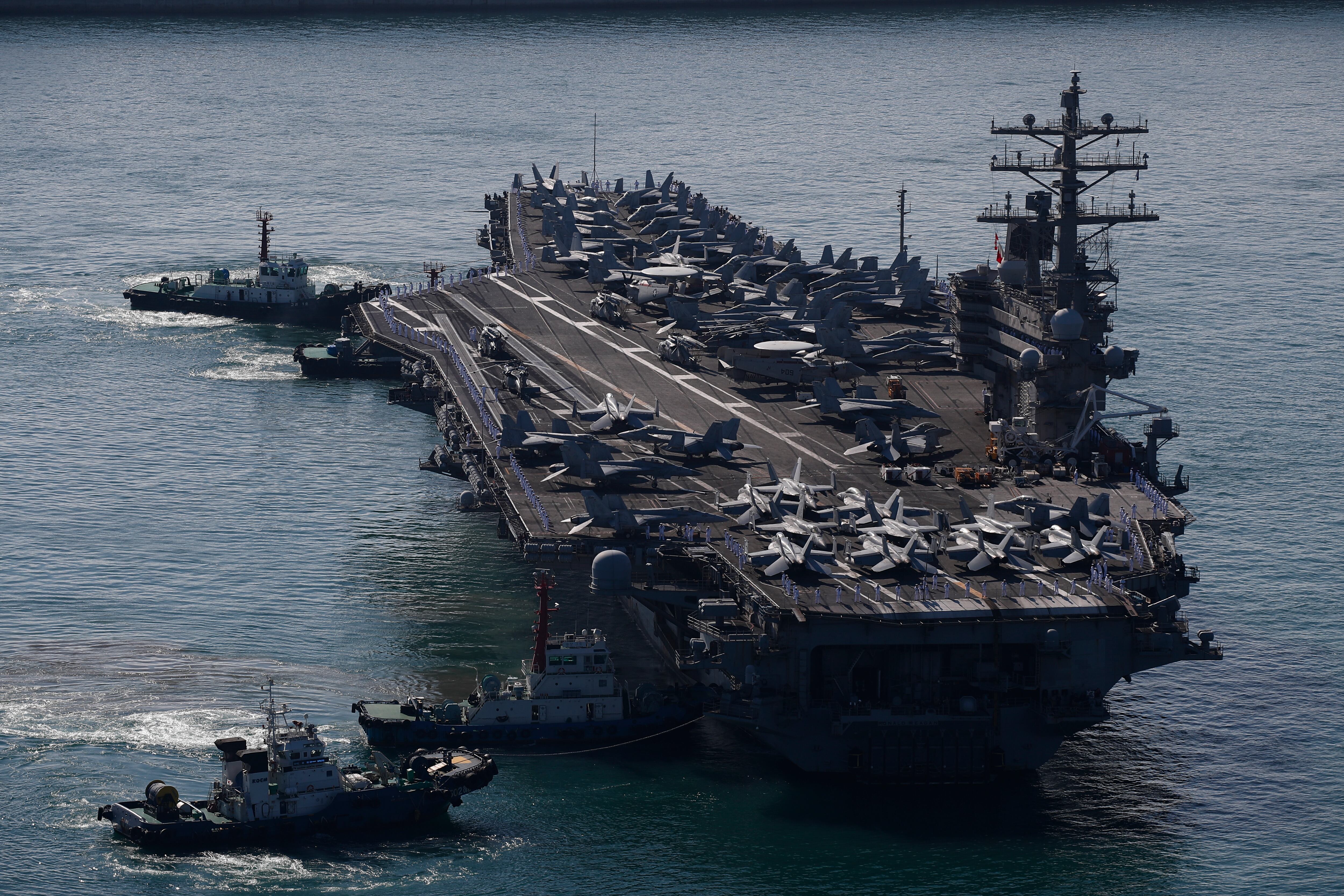 Fotografía de archivo del portaaviones estadounidense USS Ronald Reagan (EFE/Jeon Heon-Kyun)