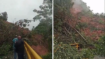 Un derrumbe masivo bloqueó la