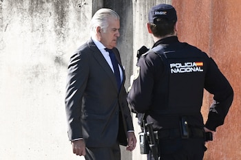Luis Bárcenas llegando a la Audiencia Nacional (EFE/ Fernando Villar)