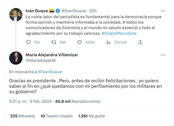 Duque felicitó a periodistas y