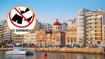 Polémica señal contra los bañadores