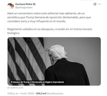 El presidente Gustavo Petro compartió