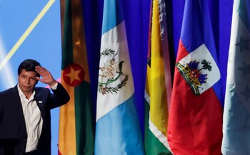 Peru's President Pedro Castillo attends