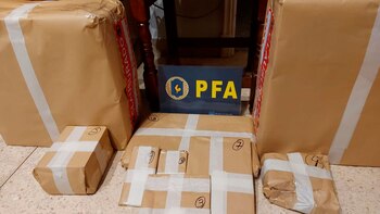 Parte del material incautado que