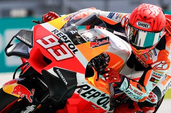 Marc Márquez durante el Gran Premio de Malasia (EFE/EPA/FAZRY ISMAIL)