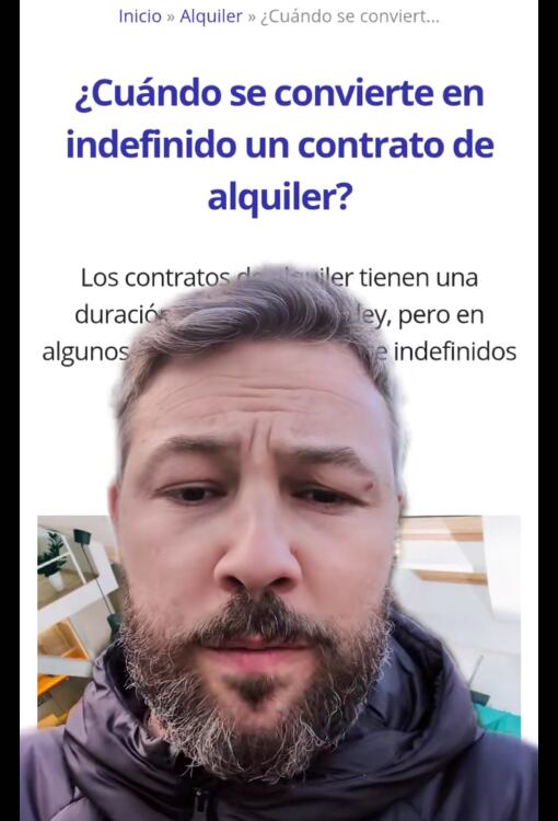 El abogado Alberto Sánchez durante su publicación (TikTok @legalmente.rrss)