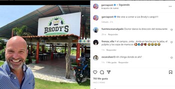 Luis García en el restaurante