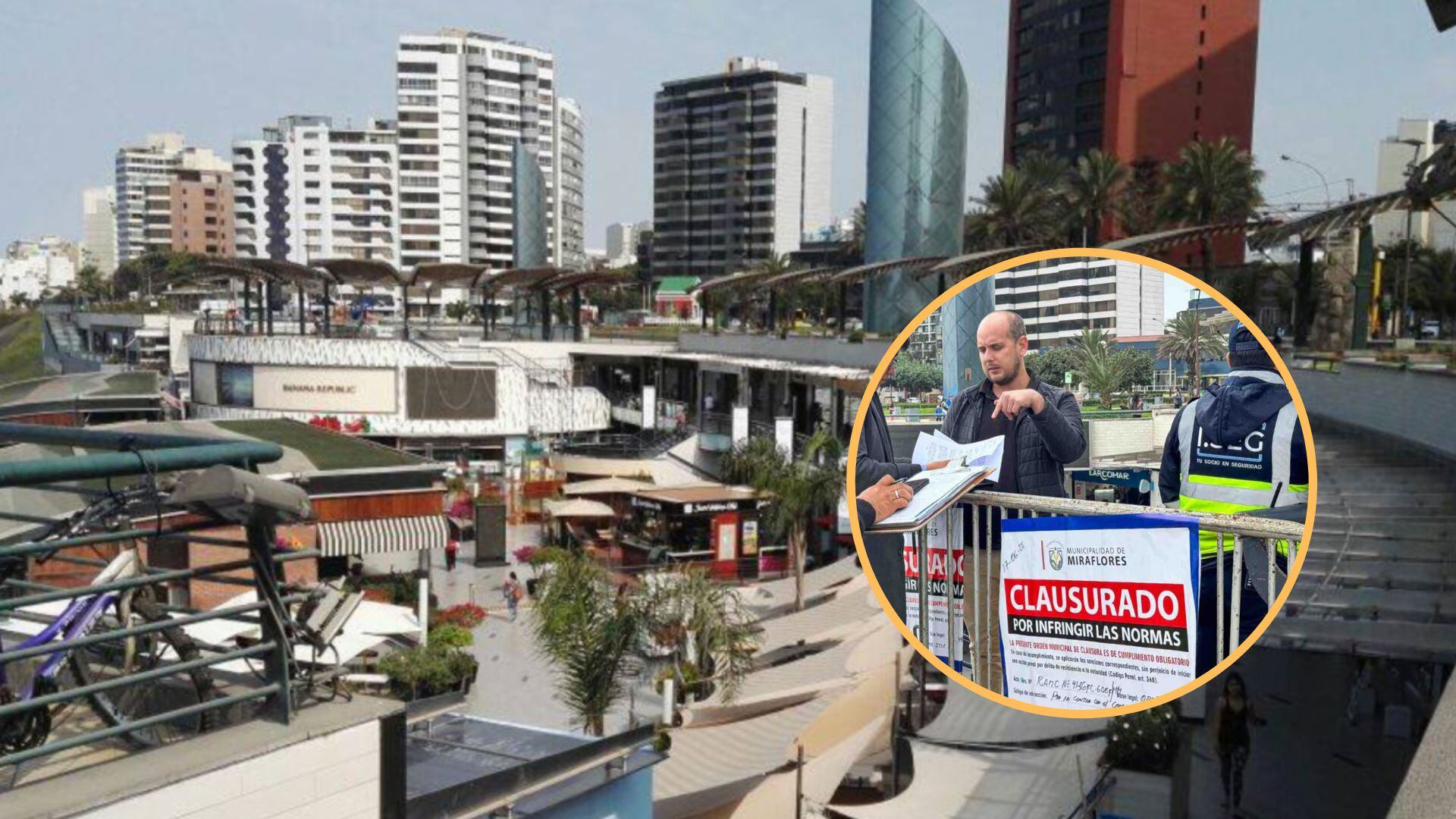 La Municipalidad de Miraflores decide clausurar el Larcomar .Foto: Andina / Andina