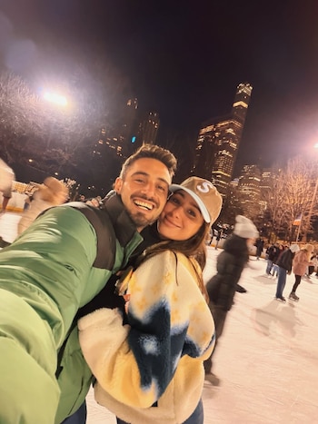 La pareja compartió su viaje