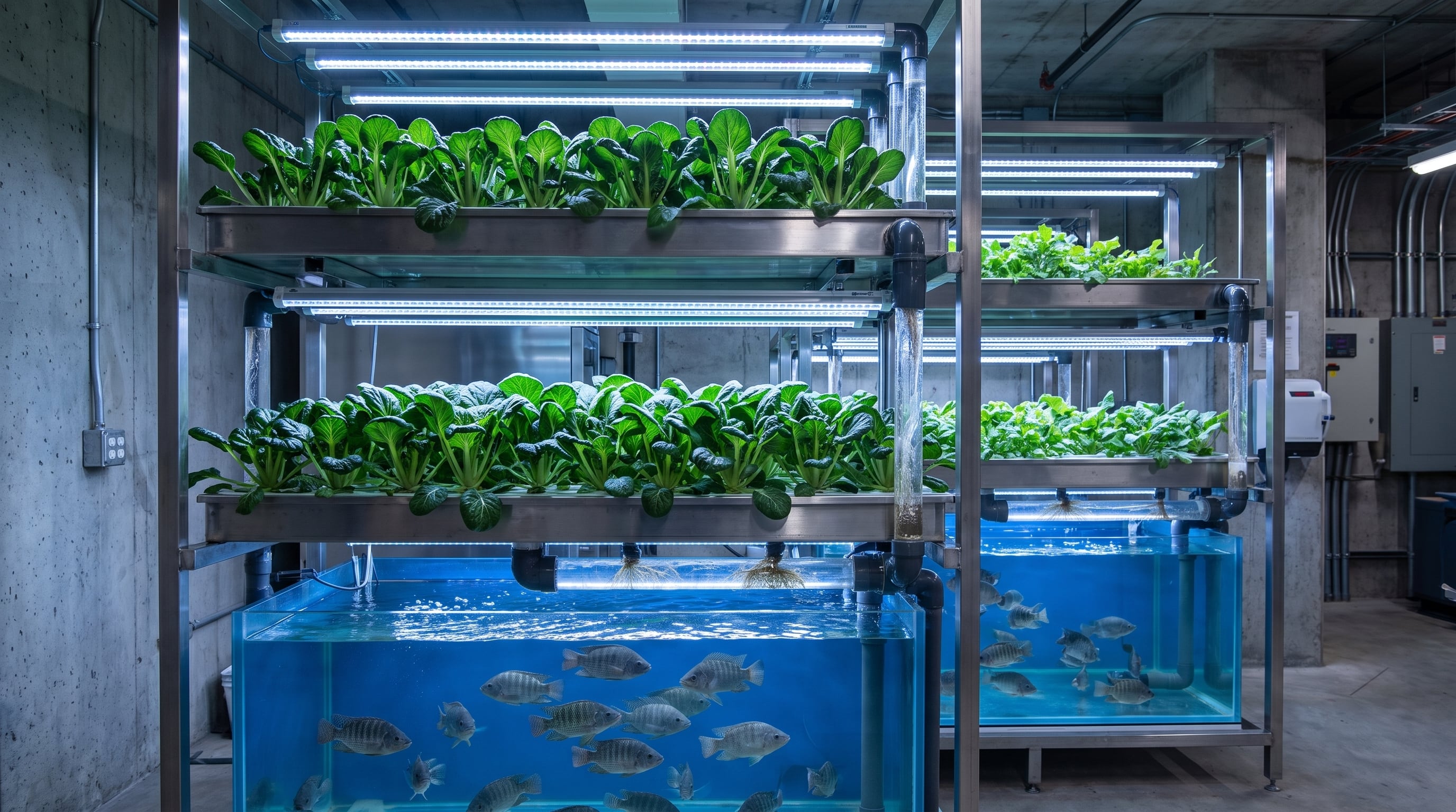 Por qué la acuaponía vertical supera en eficiencia, sanidad y producción vegetal a la hidroponía convencional