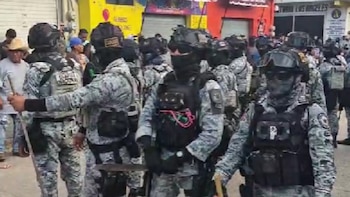 Parte del despliegue de las autoridades en Guerrero. Crédito: Redes Sociales