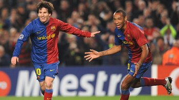 Lionel Messi y Thierry Henry