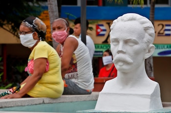 Un busto de José Martí,
