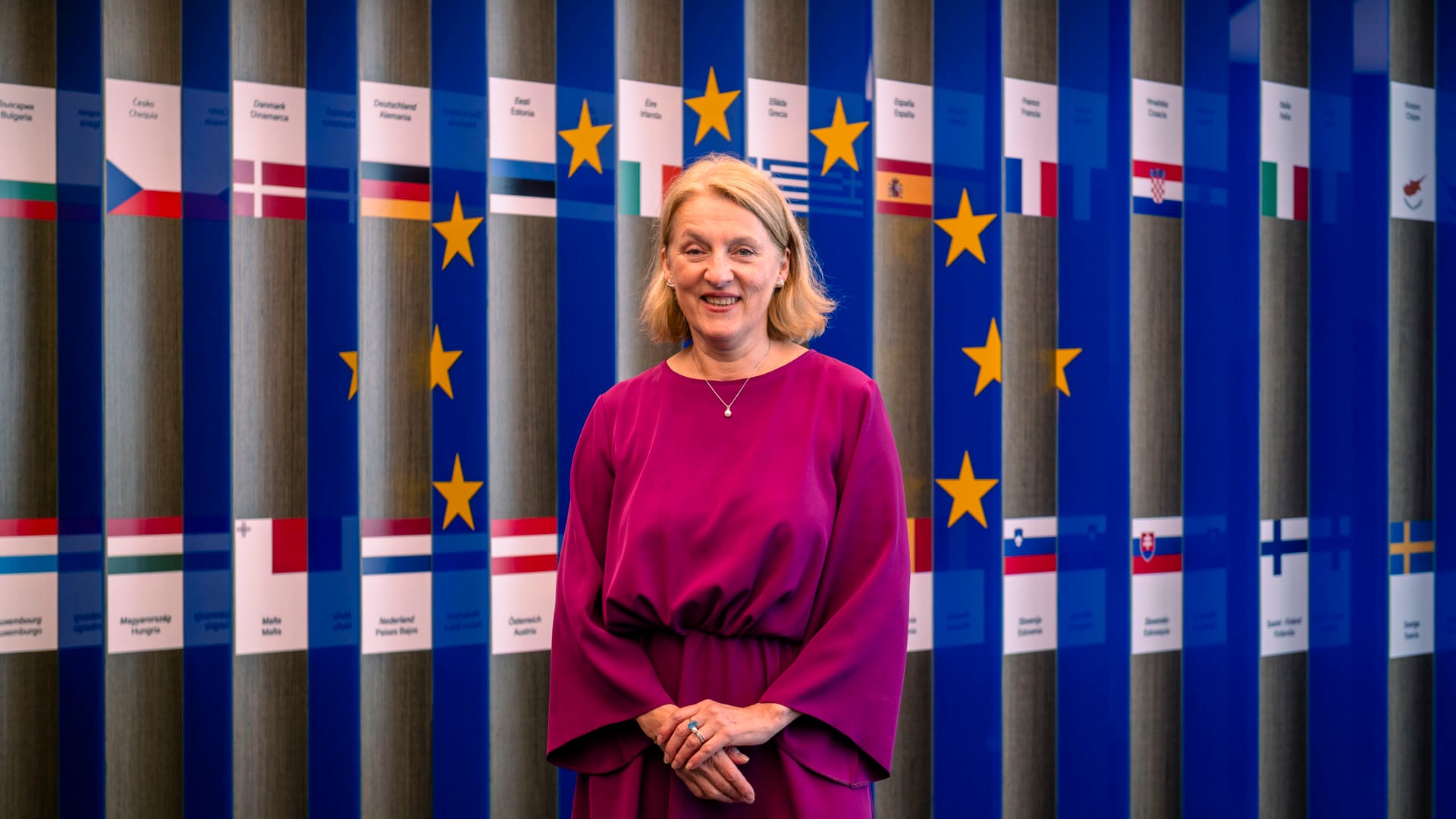 La eurodiputada Evelyn Regner en la sede de la UE en Buenos Aires (Fotos: Adrián Escandar)