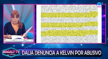 Dalia Durán acusa a John Kelvin de golpearla frente a sus hijos: “Los empujaba como cosas”. Captura: Magaly TV La Firme.