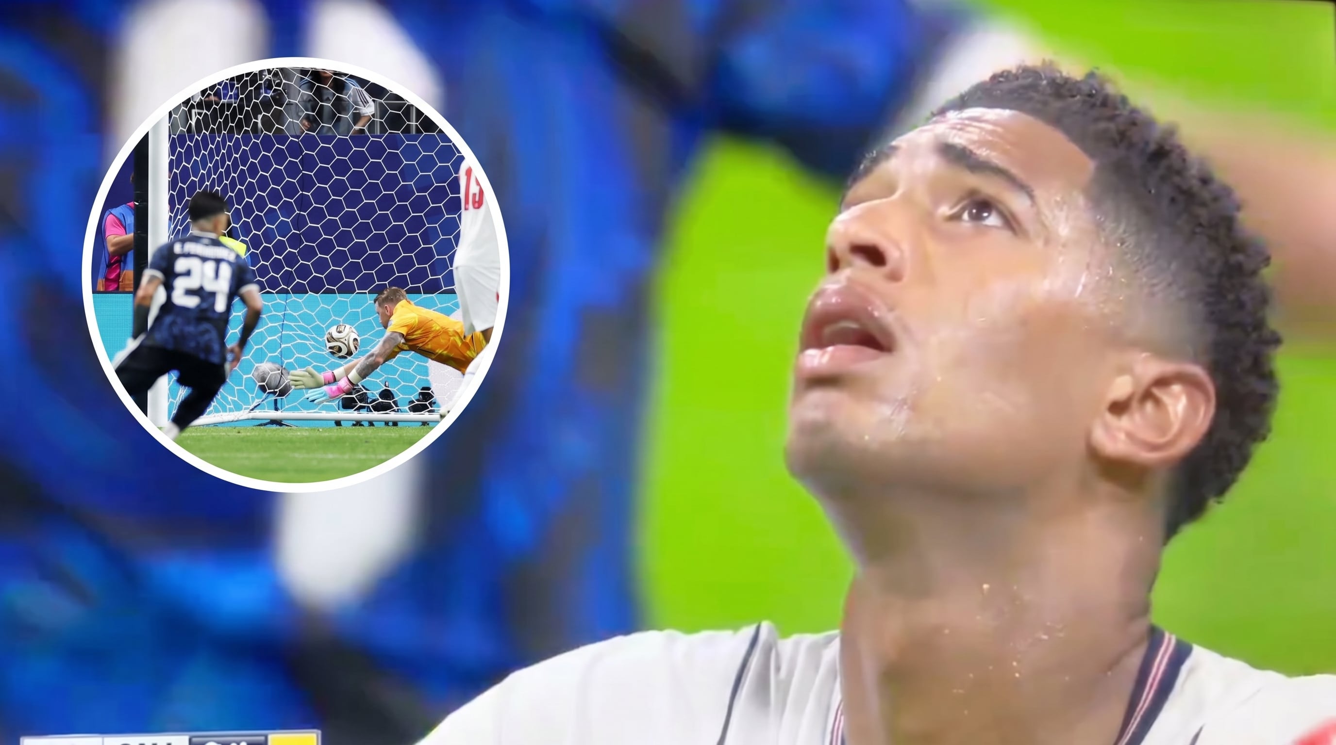 Video: el inesperado reclamo de Bellingham a Pickford por el gol de Enzo Fernández en el triunfo de Argentina ante Inglaterra