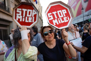 Protestas en Madrid contra Javier