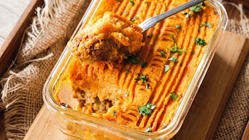 Receta de pastel de zanahoria y carne, rápida y fácil