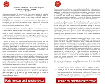 Los estudiantes de posgrado fundamentan