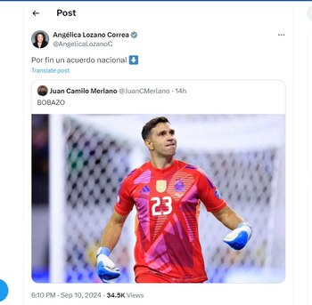 Angélica Lozano también arremetió