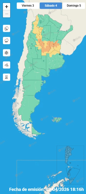 El domingo llegará la estabilidad meteorológica al AMBA, aunque la alerta por precipitaciones seguirá vigente en el centro y norte del país