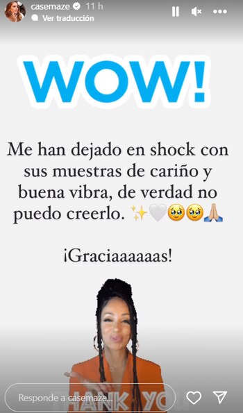 Cassandra Sánchez de Lamadrid agradece