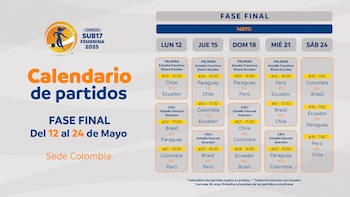 Este es el calendario de