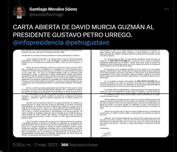 Santiago Morales Sáenz, se indicó