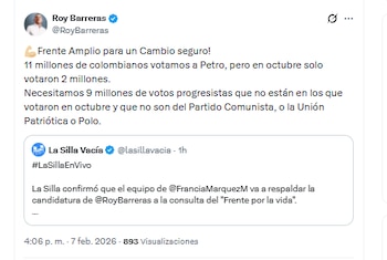 El candidato Roy Barreras reaccionó