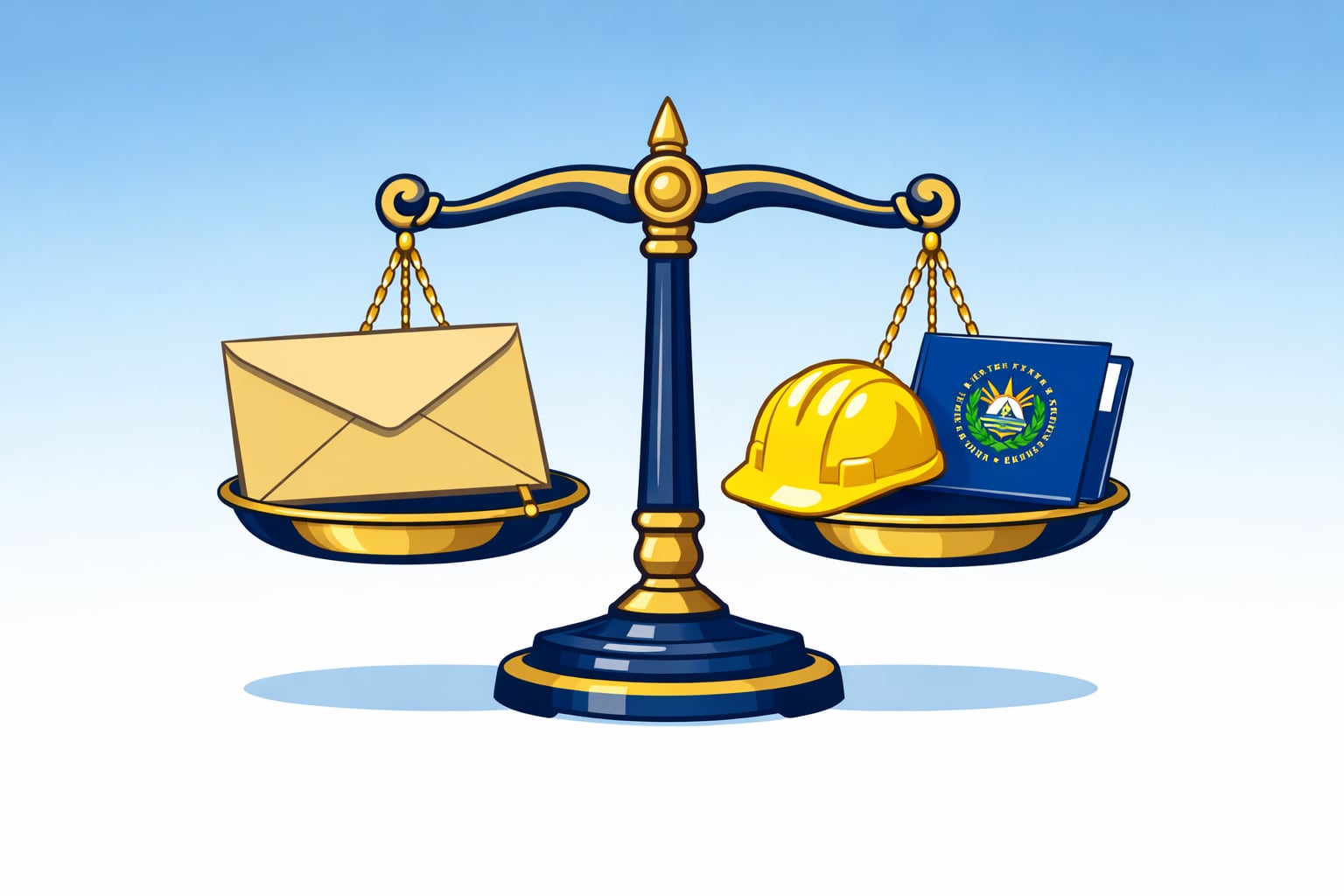 Una balanza de la justicia ilustra el equilibrio entre la indemnización y los derechos laborales gestionados por el Ministerio de Trabajo de El Salvador. (Imagen Ilustrativa Infobae)
