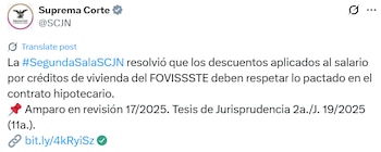 La SCJN compartió la decisión